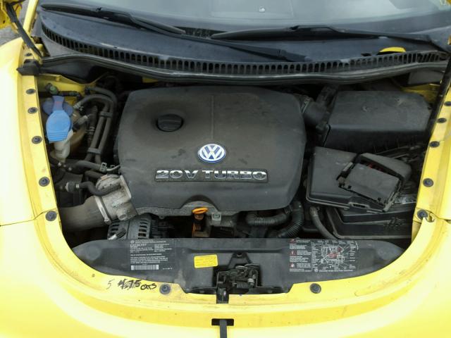 3VWED21C71M481228 - 2001 VOLKSWAGEN NEW BEETLE YELLOW photo 7