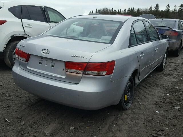 5NPET46C47H295476 - 2007 HYUNDAI SONATA GLS SILVER photo 4