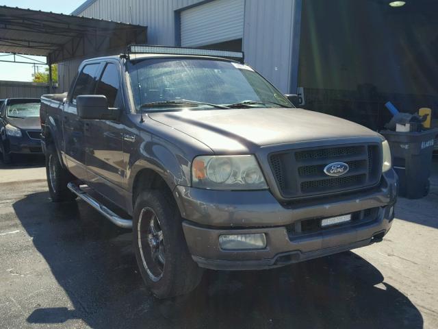 1FTPW14574KC14695 - 2004 FORD F150 SUPER GRAY photo 1