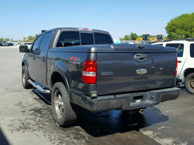 1FTPW14574KC14695 - 2004 FORD F150 SUPER GRAY photo 3