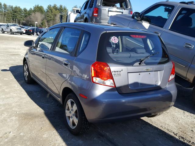 KL1TD66678B158407 - 2008 CHEVROLET AVEO BASE GRAY photo 3