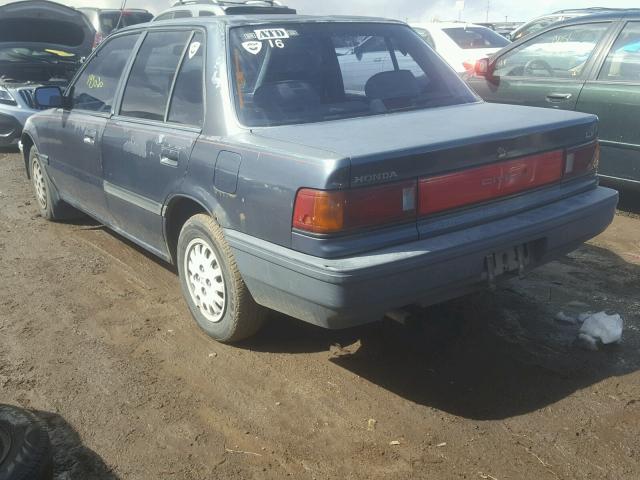 1HGED3552KA033774 - 1989 HONDA CIVIC LX BLUE photo 3