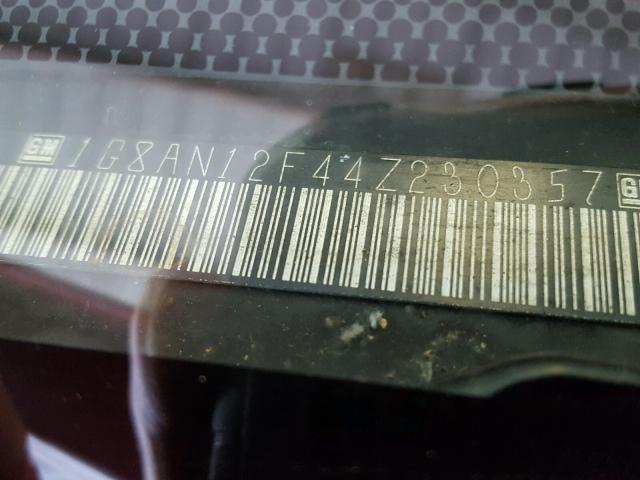 1G8AN12F44Z230357 - 2004 SATURN ION LEVEL RED photo 10