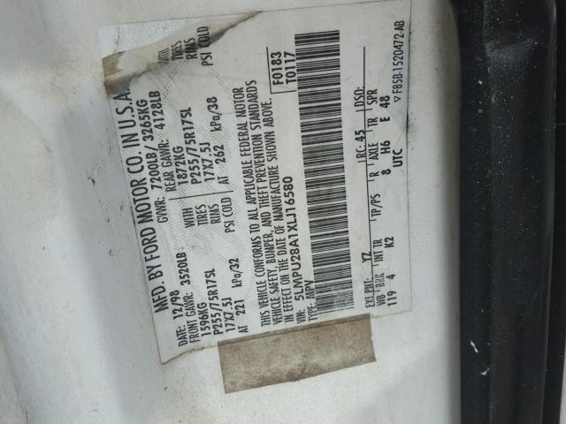 5LMPU28A1XLJ16580 - 1999 LINCOLN NAVIGATOR 黑色 照片 10