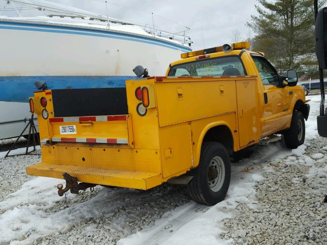 1FTSF31FXXEE71954 - 1999 FORD F350 SRW S YELLOW photo 4