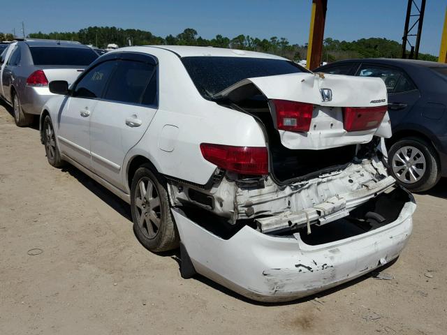 1HGCM66875A027894 - 2005 HONDA ACCORD EX WHITE photo 3