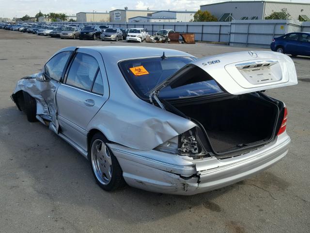 WDBNG75J52A300530 - 2002 MERCEDES-BENZ S 500 SILVER photo 3