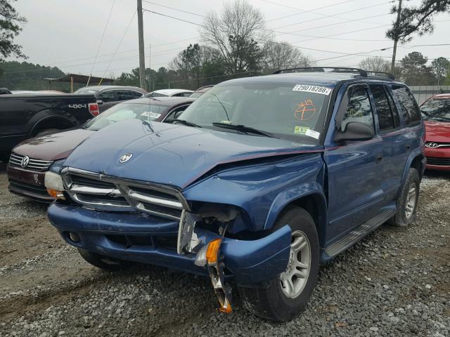 1D4HS48N23F549904 - 2003 DODGE DURANGO SL BLUE photo 2