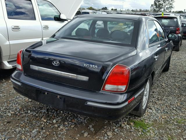 KMHFU45E32A176219 - 2002 HYUNDAI XG 350 BLACK photo 4