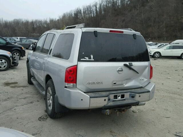 5N1BA08C07N718788 - 2007 NISSAN ARMADA SE SILVER photo 3