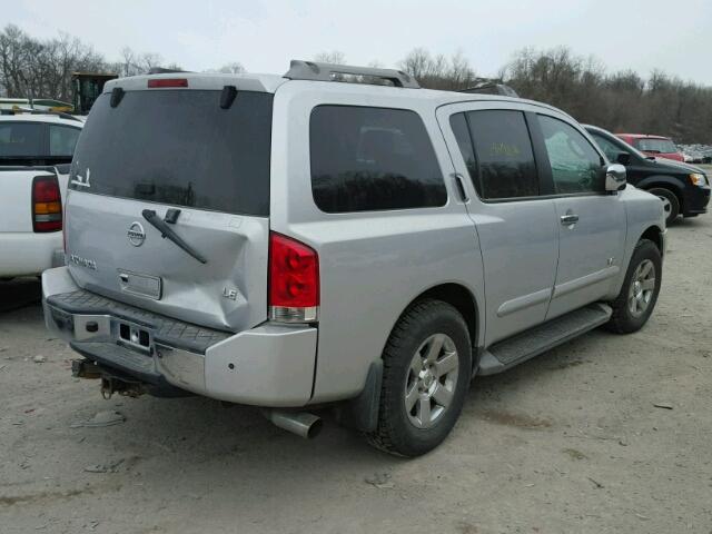 5N1BA08C07N718788 - 2007 NISSAN ARMADA SE SILVER photo 4