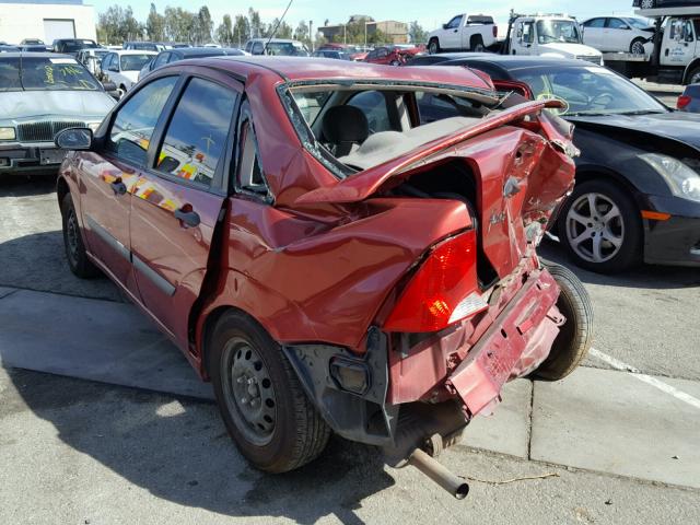 1FAFP33P8YW259561 - 2000 FORD FOCUS LX RED photo 3