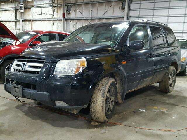 5FNYF28577B005866 - 2007 HONDA PILOT EXL BLACK photo 2