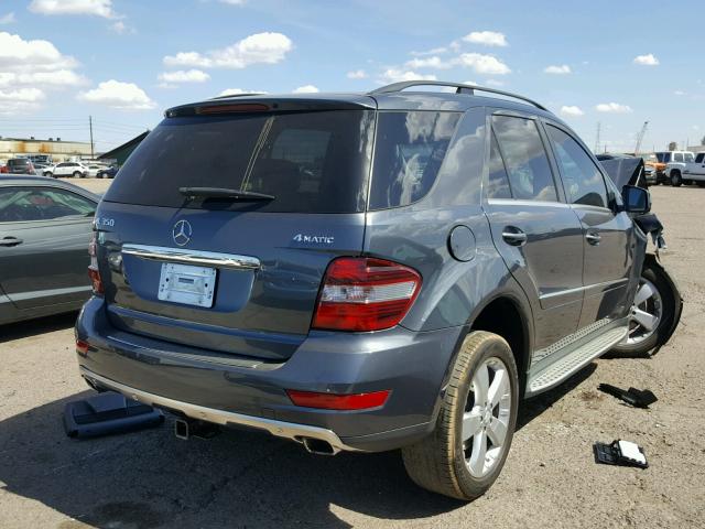 4JGBB8GB7BA723720 - 2011 MERCEDES-BENZ ML 350 4MA BLUE photo 3