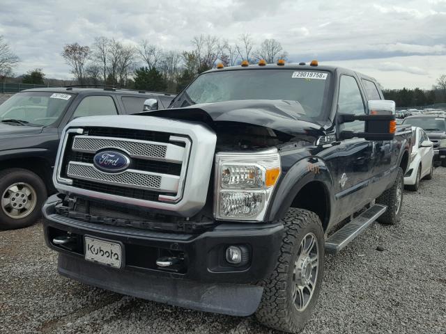 1FT8W3BT7EEB22102 - 2014 FORD F350 SUPER BLACK photo 2