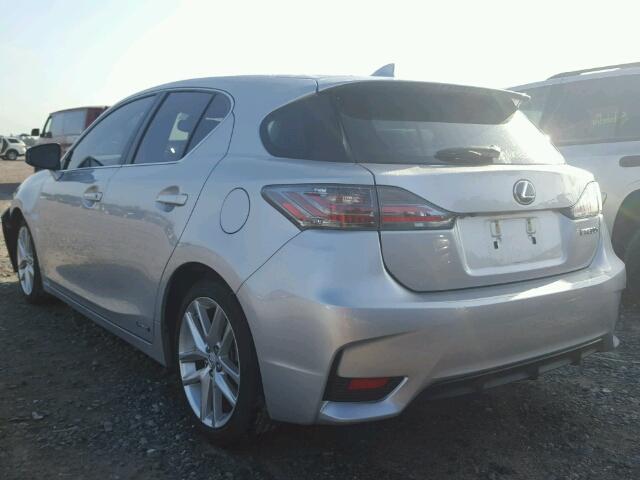 JTHKD5BH1E2175493 - 2014 LEXUS CT200H SILVER photo 3