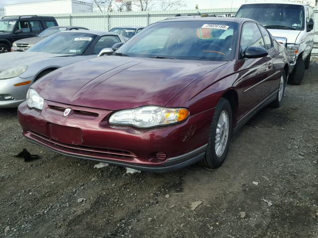 2G1WW15E919214651 - 2001 CHEVROLET MONTE CARL MAROON photo 2