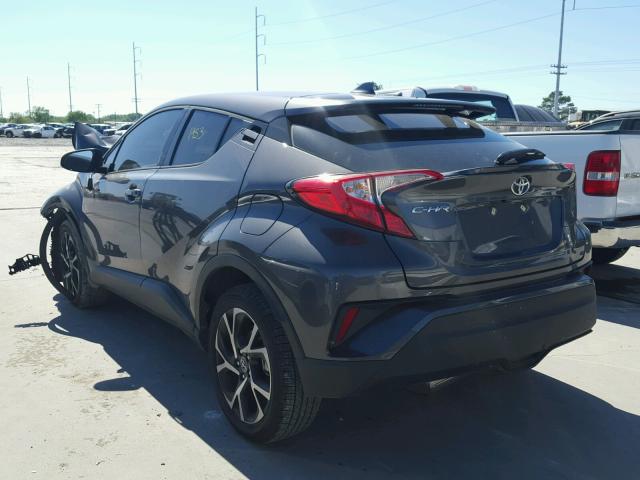 NMTKHMBX4JR043000 - 2018 TOYOTA C-HR XLE GRAY photo 3