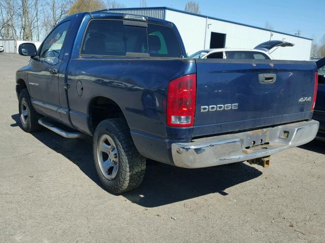 1D7HU16N12J259387 - 2002 DODGE RAM 1500 BLUE photo 3