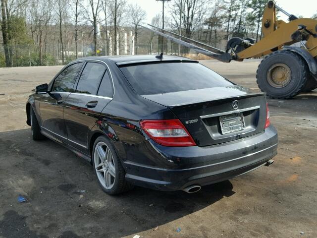 WDDGF5GBXAR098068 - 2010 MERCEDES-BENZ C 350 BLACK photo 3