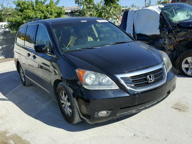 5FNRL38768B050299 - 2008 HONDA ODYSSEY EX BLACK photo 1