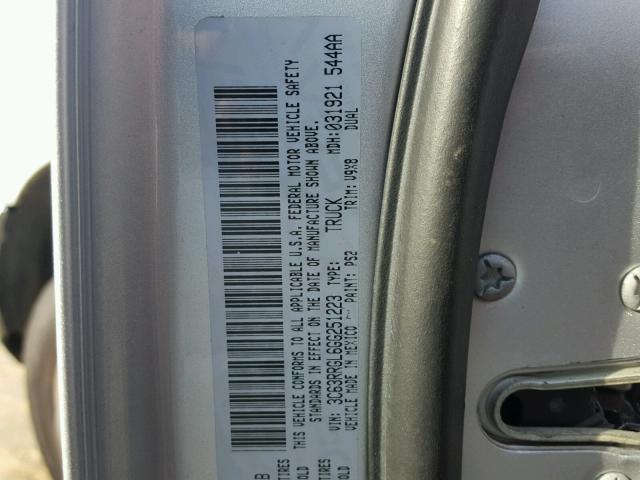 3C63RRGL6GG251223 - 2016 RAM 3500 ST SILVER photo 10