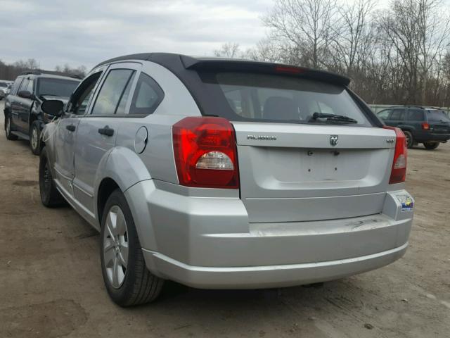 1B3HB48B07D521394 - 2007 DODGE CALIBER SX SILVER photo 3