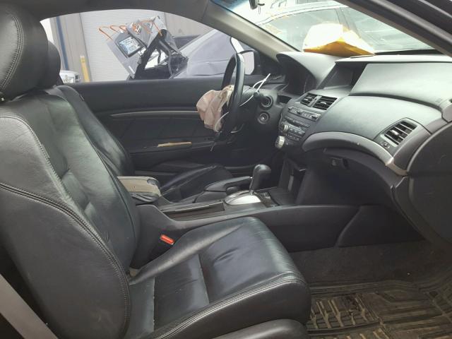 1HGCS22849A000792 - 2009 HONDA ACCORD EXL BLACK photo 5