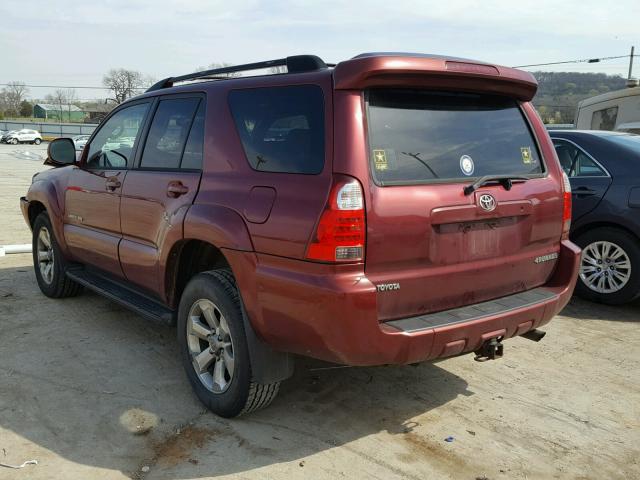 JTEBU17R668057820 - 2006 TOYOTA 4RUNNER LI RED photo 3