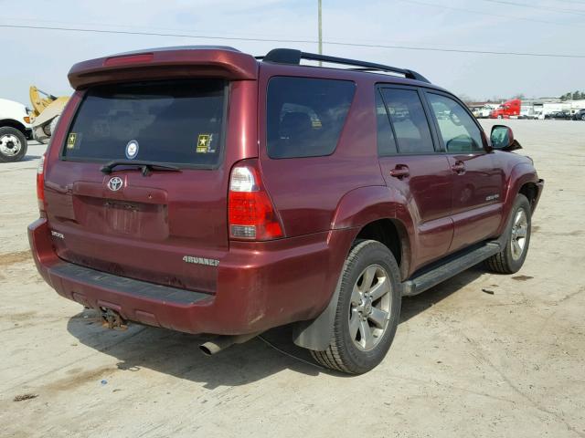 JTEBU17R668057820 - 2006 TOYOTA 4RUNNER LI RED photo 4