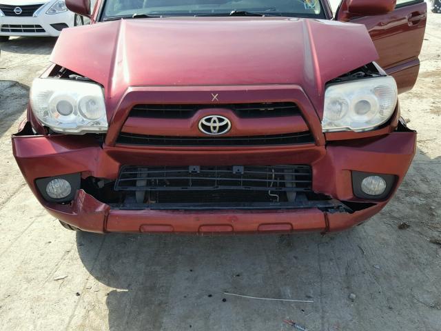 JTEBU17R668057820 - 2006 TOYOTA 4RUNNER LI RED photo 7