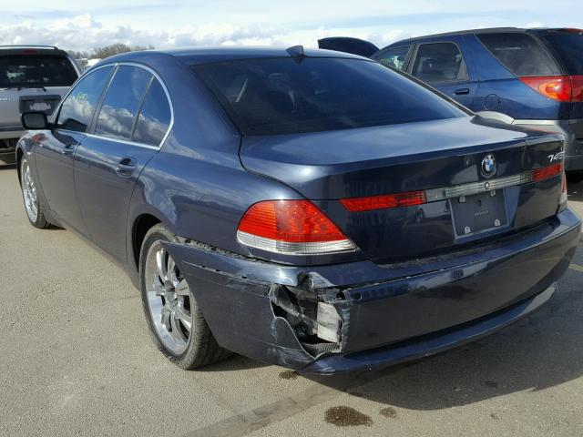 WBAGL63422DP50273 - 2002 BMW 745 I BLUE photo 3