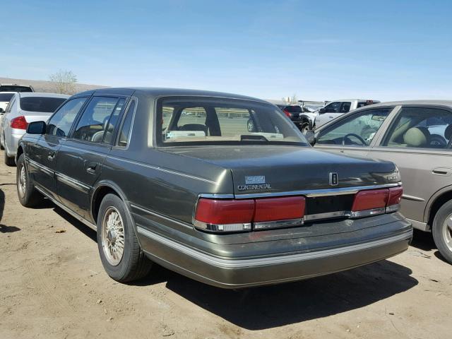 1LNCM9845MY672460 - 1991 LINCOLN CONTINENTA GREEN photo 3