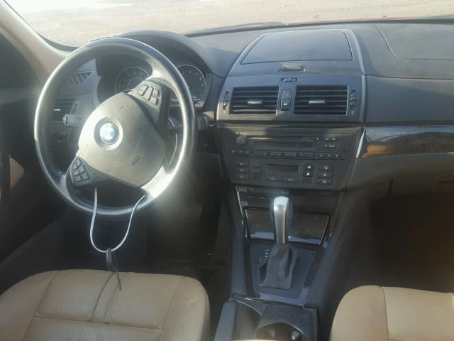WBXPC93467WF12044 - 2007 BMW X3 3.0SI RED photo 9