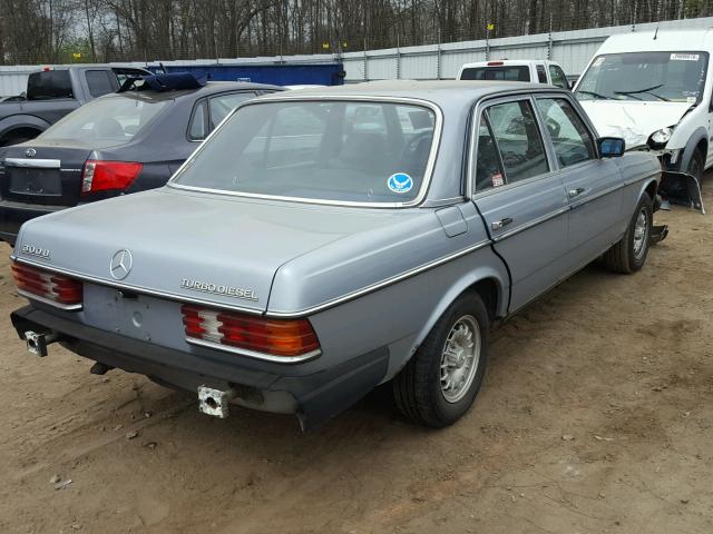 WDBAB33AXEA099415 - 1984 MERCEDES-BENZ 300 DT BLUE photo 4