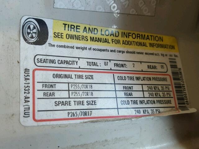 5LMFU27585LJ20297 - 2005 LINCOLN NAVIGATOR GRAY photo 10