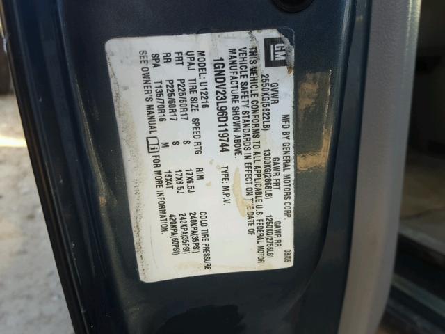 1GNDV23L75D224751 - 2005 CHEVROLET UPLANDER L 蓝色 照片 10