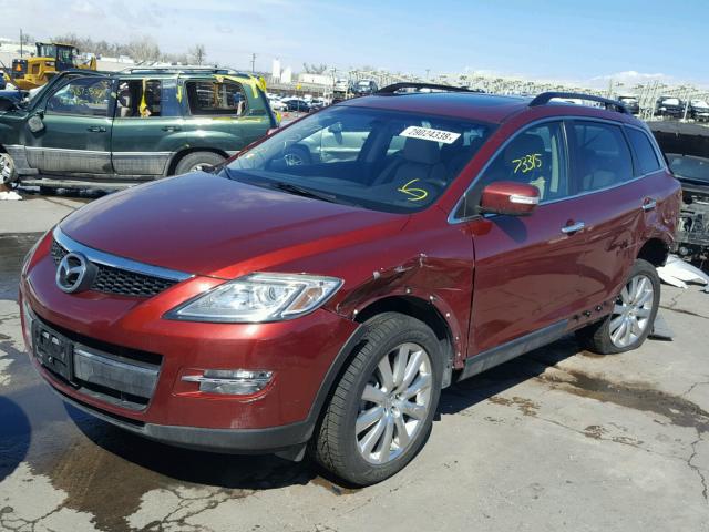 JM3TB38A880127524 - 2008 MAZDA CX-9 MAROON photo 2