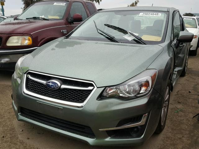 JF1GJAC67FH016262 - 2015 SUBARU IMPREZA PR GREEN photo 2