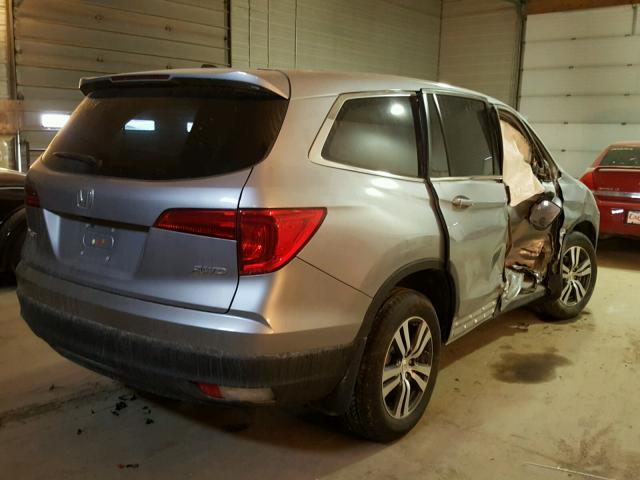 5FNYF6H55HB063094 - 2017 HONDA PILOT EXL SILVER photo 4