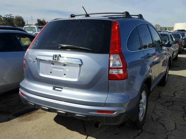 JHLRE3H70AC003074 - 2010 HONDA CR-V EXL BLUE photo 4