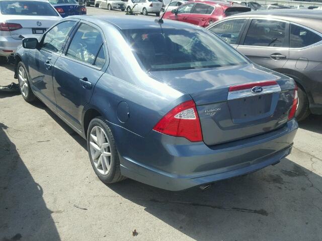 3FAHP0JGXCR145406 - 2012 FORD FUSION SEL GRAY photo 3