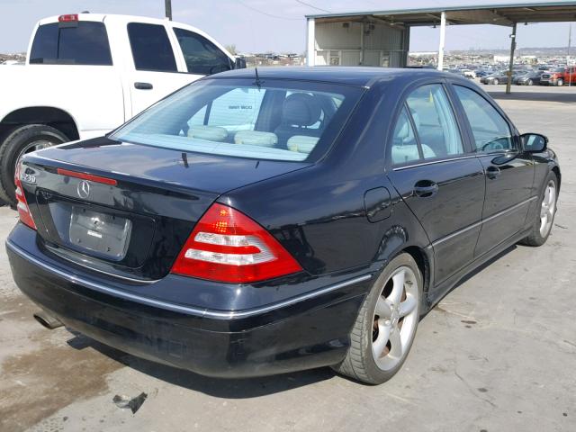 WDBRF52H76A875647 - 2006 MERCEDES-BENZ C GENERATI BLACK photo 4