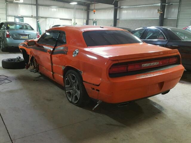 2C3CDYBT9CH253569 - 2012 DODGE CHALLENGER ORANGE photo 3