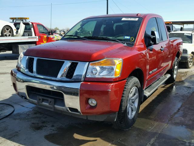 1N6BA0CA6EN503100 - 2014 NISSAN TITAN S RED photo 2