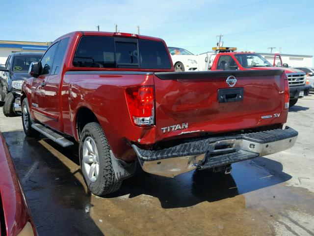 1N6BA0CA6EN503100 - 2014 NISSAN TITAN S RED photo 3