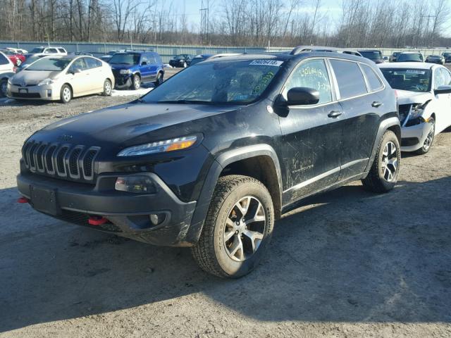 1C4PJMBS3EW216673 - 2014 JEEP CHEROKEE T BLACK photo 2