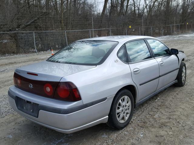 2G1WF55EX19188228 - 2001 CHEVROLET IMPALA SILVER photo 4