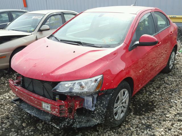 1G1JB5SH2H4119485 - 2017 CHEVROLET SONIC LS RED photo 2