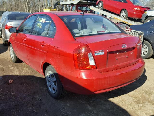 KMHCN4AC1BU614710 - 2011 HYUNDAI ACCENT GLS RED photo 3